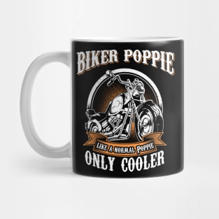 Only Cool Poppie Rides Motorcycles T Shirt Rider Gift Mug